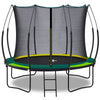 YC 10FT Recreational Trampolines with Enclosure for Kids and Adults with Patented Fiberglass Curved Poles -Pumpkin Green