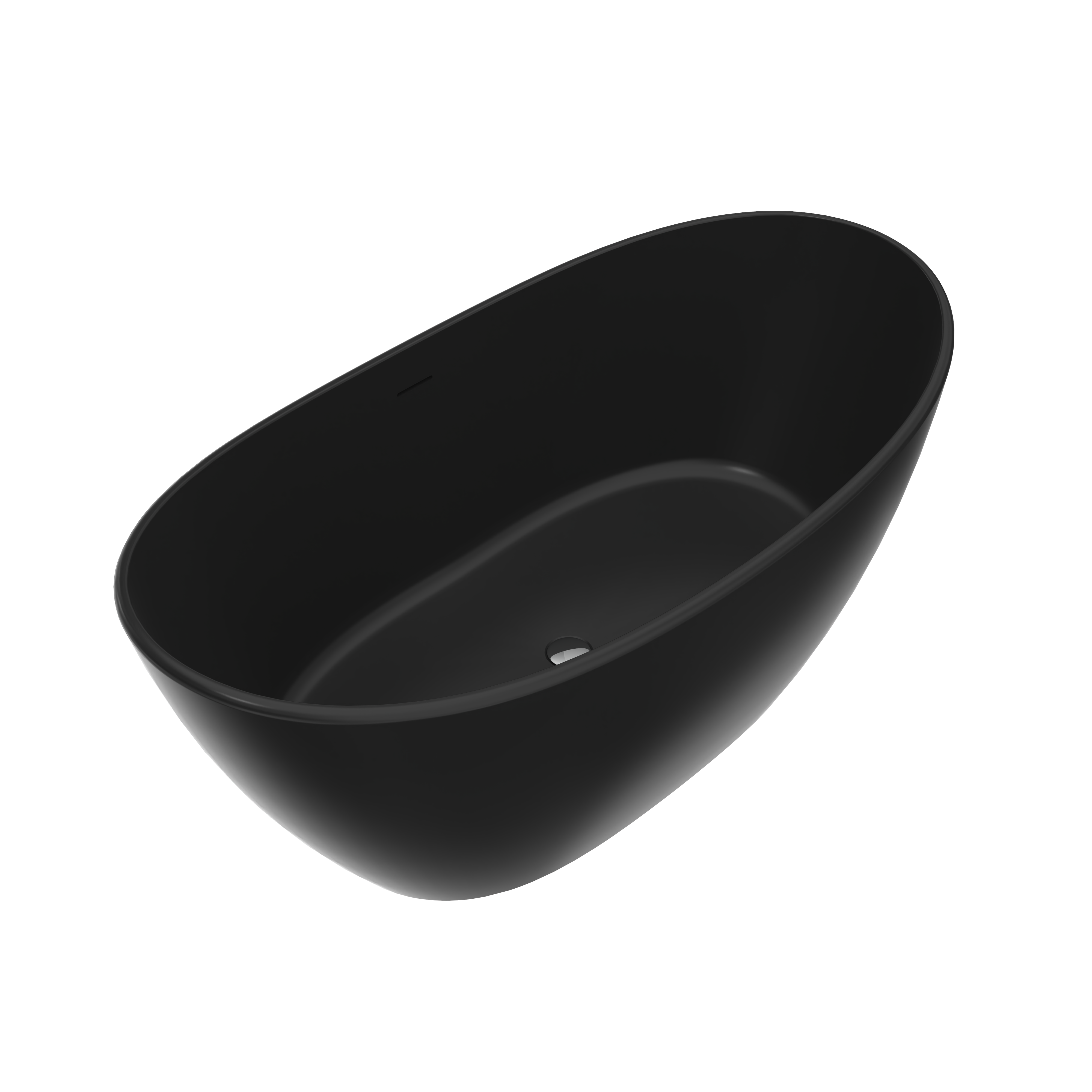 61 inch freestanding solid surface soaking bathtub, dimension diagram