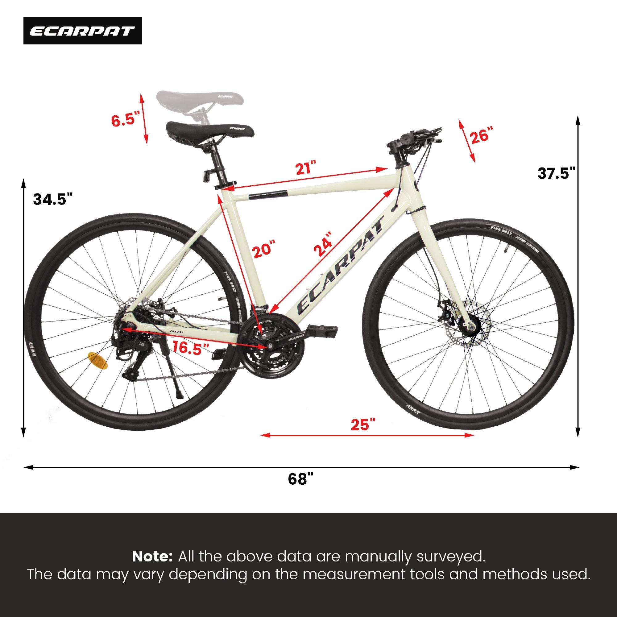 A28320 700C Ecarpat Road Bike, 24-Speed L-TWOO Disc Brakes, Light Weight Aluminum Frame ,Racing Bike City Commuting Road Bicycle for Men Women