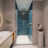 36"W x 72"H (1 3/8) Universal pivot shower door, open outside with 1/4" tempered glass