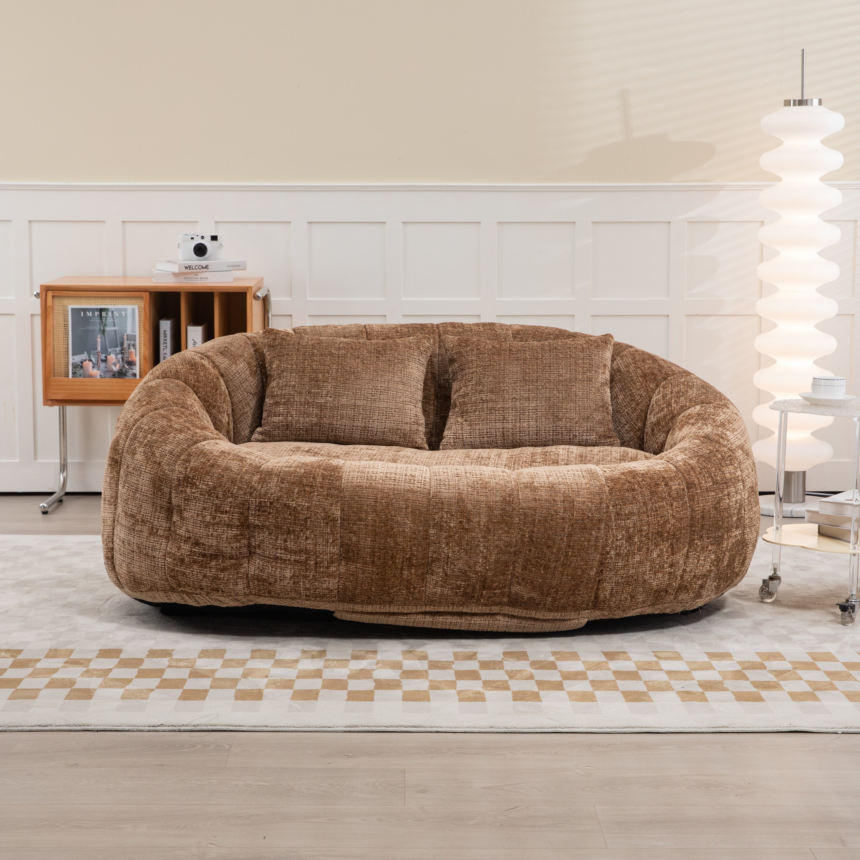 COOLMORE Bean Bag sofa Lazy Sofa Durable Comfort Lounger High Back Bean Bag Chair Couch for Adults and Kids, Indoor & Outdoor, Accent Floor Soft Lounge Chair  (Coffee chenille)