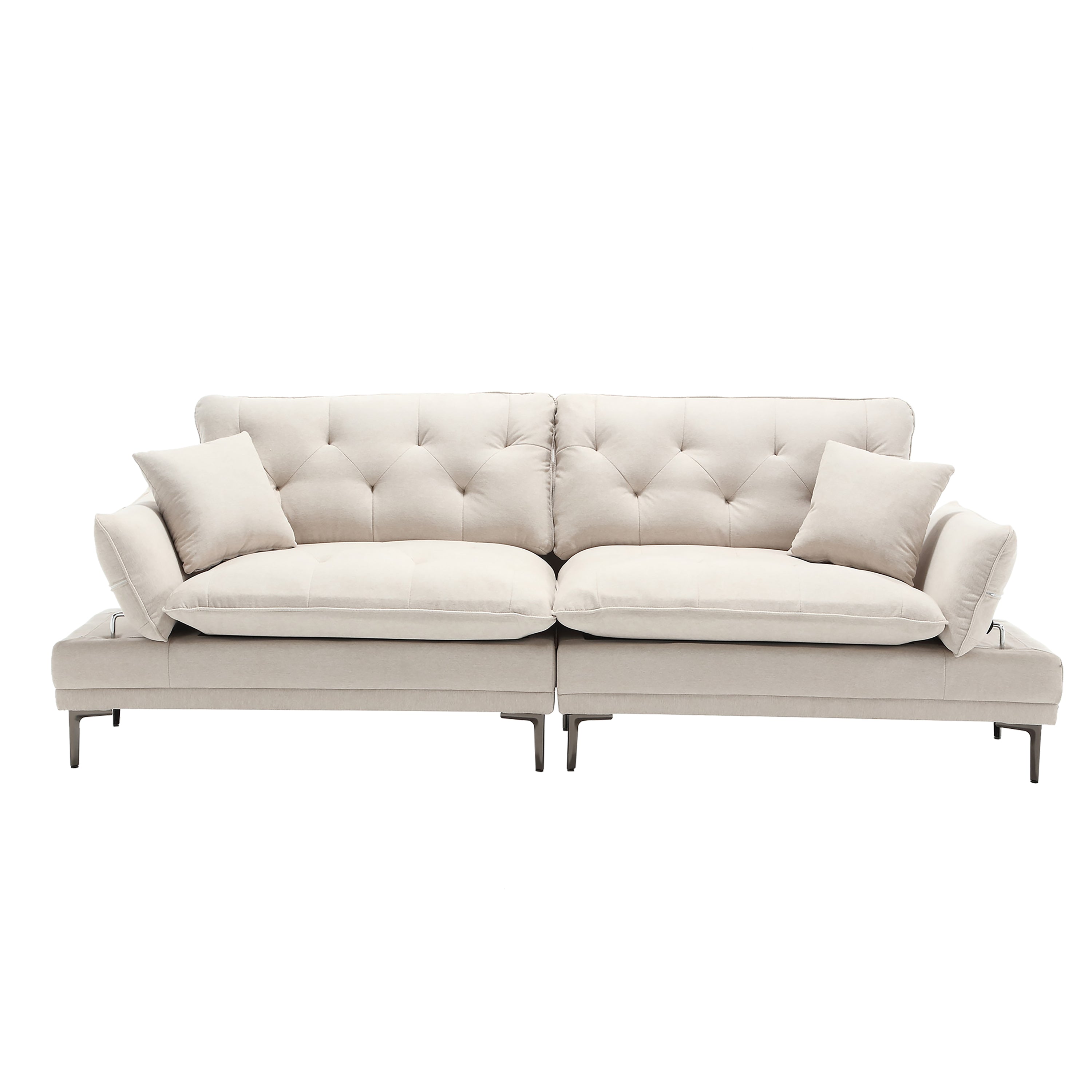 UNITED Linen Sofa , Accent sofa loveseat sofa with metal feet