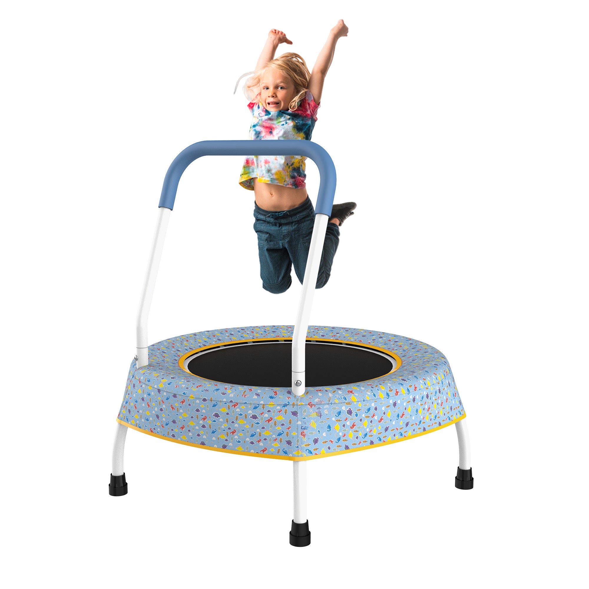 Toddler Trampoline for Kids 1 Year Plus with Handle, Baby Gifts for Boys and Girls, Indoor and Outdoor