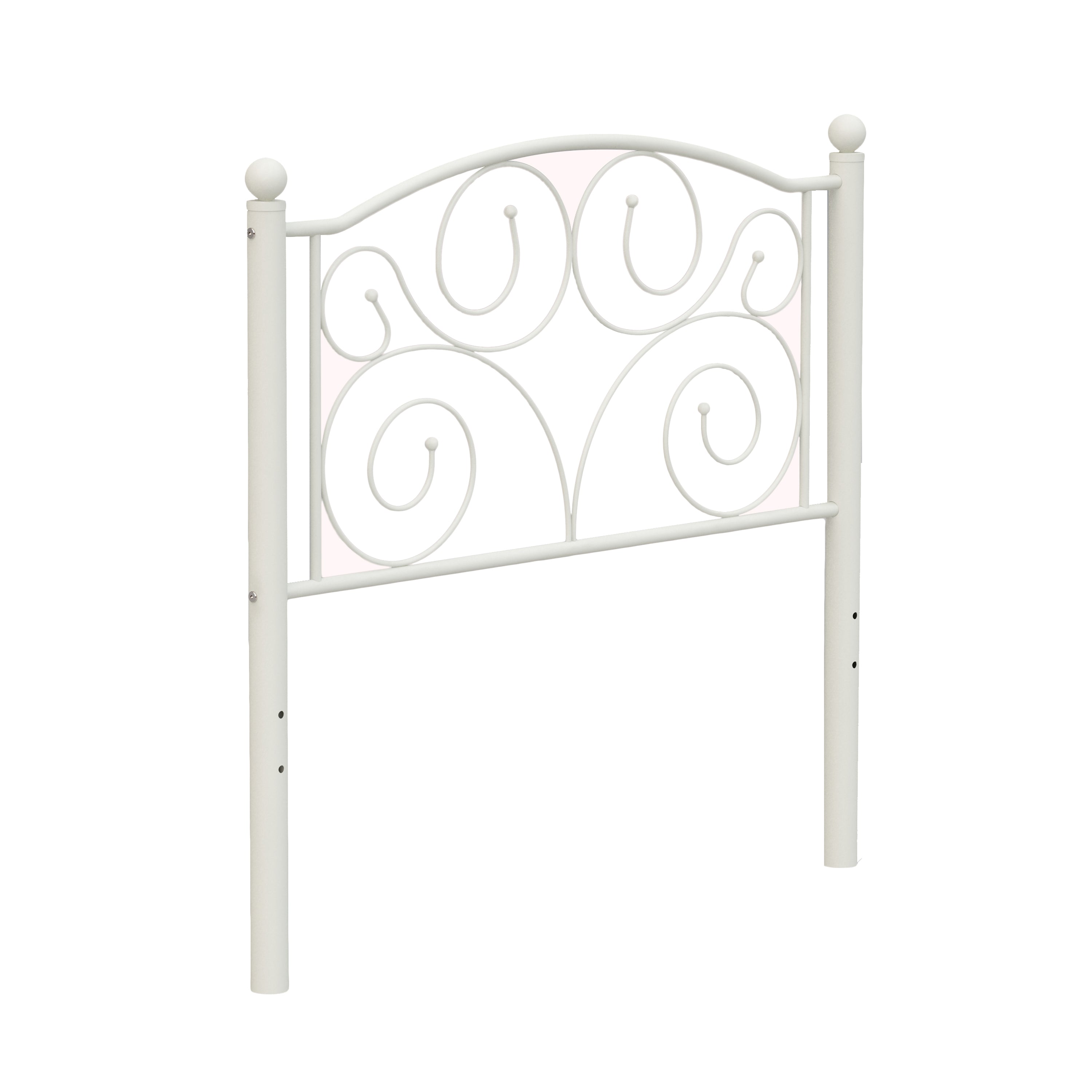 Twin Size Unique Flower Sturdy System Metal Bed Frame with Headboard and Footboard