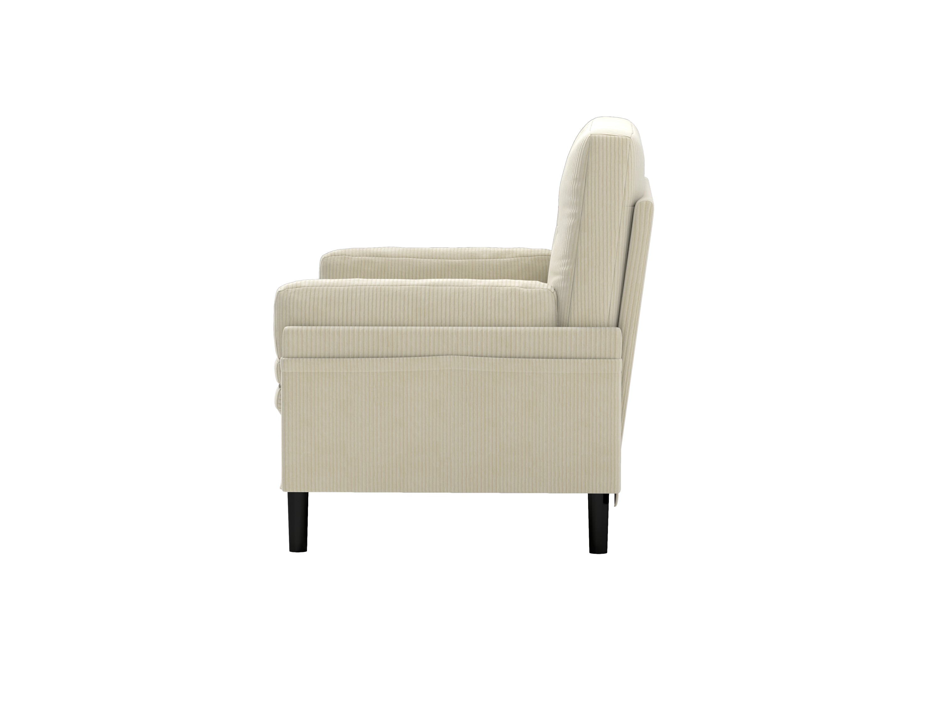 Ivory Corduroy Loveseat, Convertible Lounge Chair and Bed