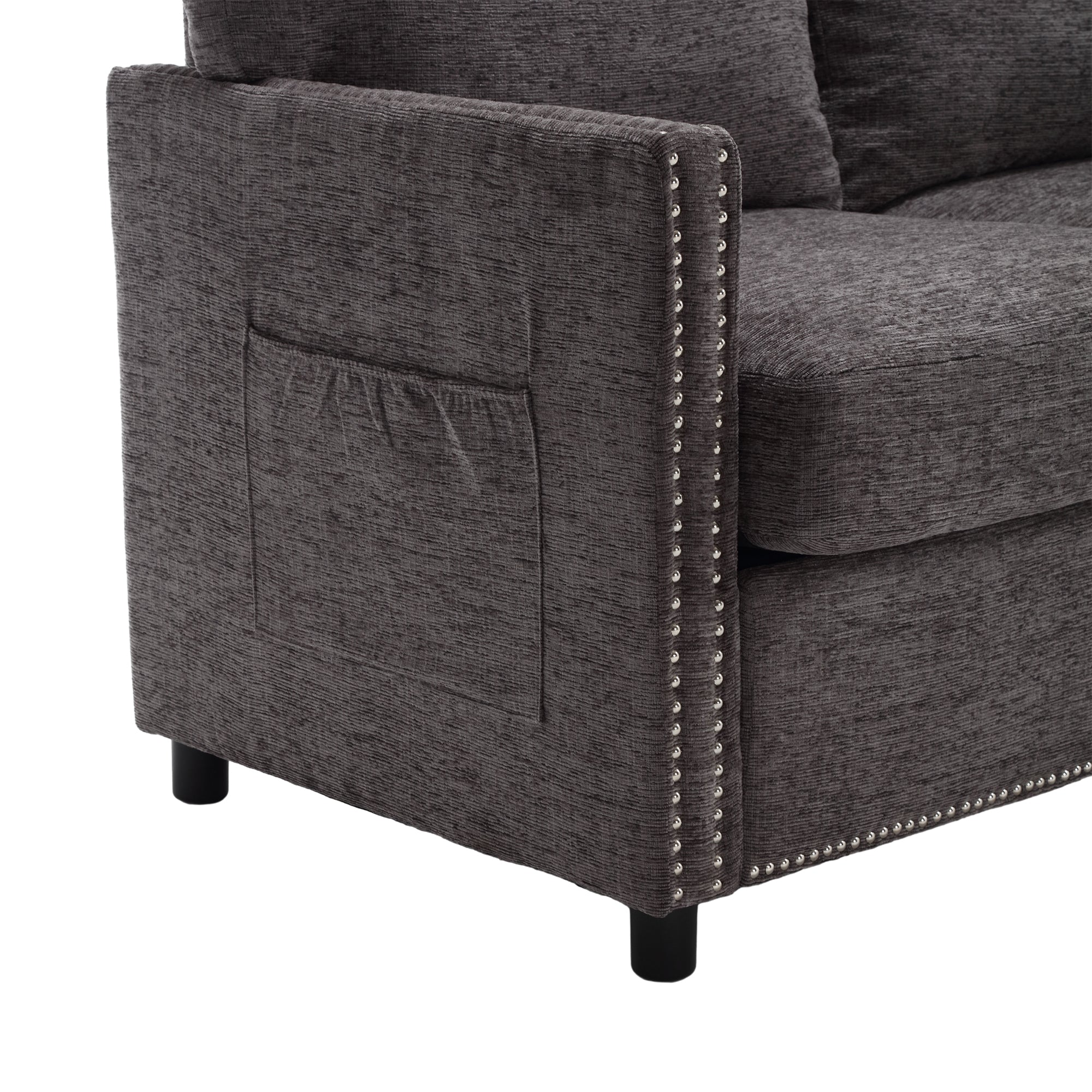 UNITED Modern chenille Fabric Loveseat, 2-Seat Upholstered Loveseat Sofa Modern Couch