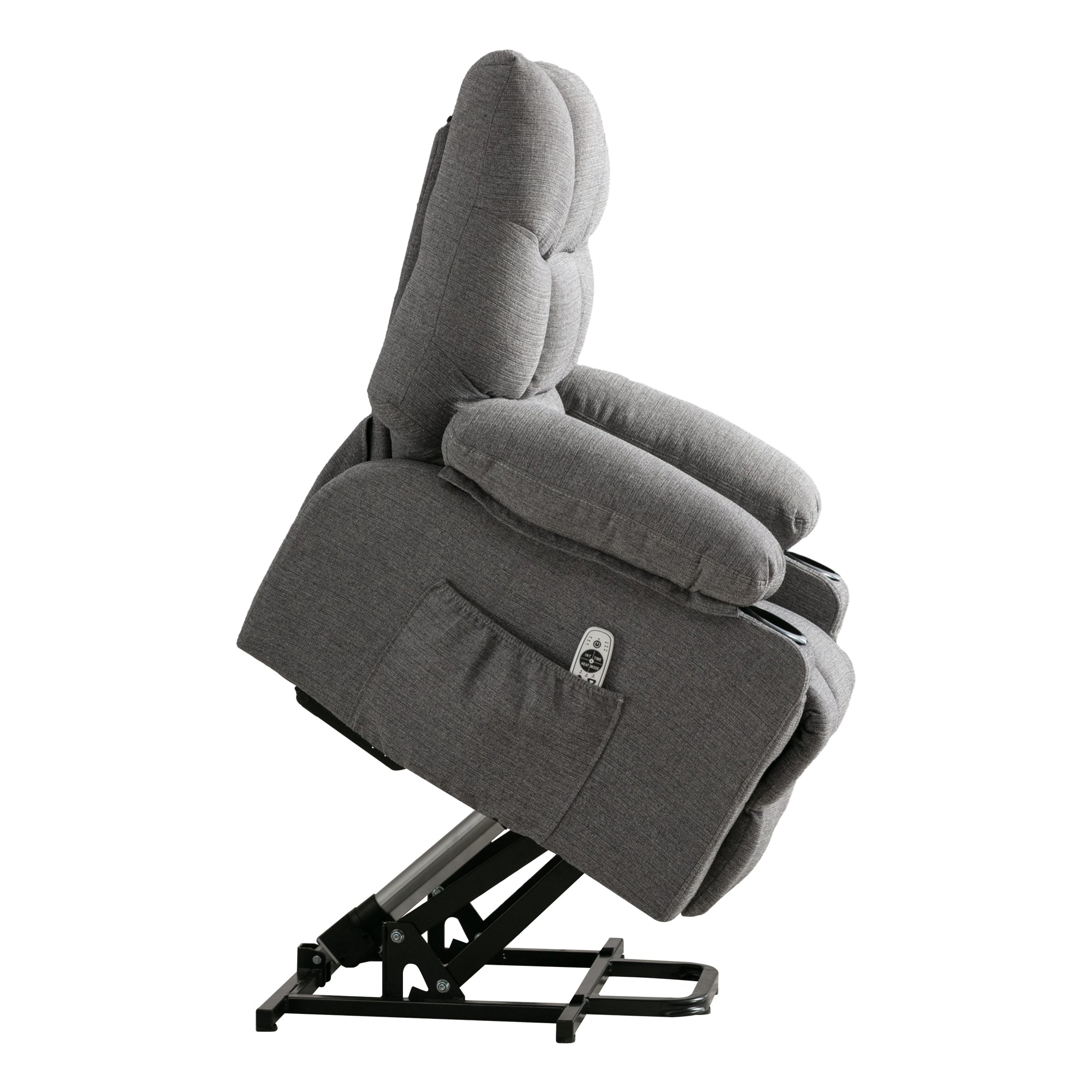 Power Lift Recliner Chair Recliners for Elderly with Heat and Massage Recliner Chair for Living Room with Infinite Position and Side Pocket,USB Charge Port.SMOKYGREY