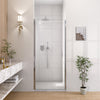Semi-frameless chrome pivot shower door 24 in. x 72 in. front view