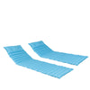 2PCS Set Outdoor Lounge Chair Cushion Replacement Patio Funiture Seat Cushion Chaise Lounge Cushion-SKY BLUE