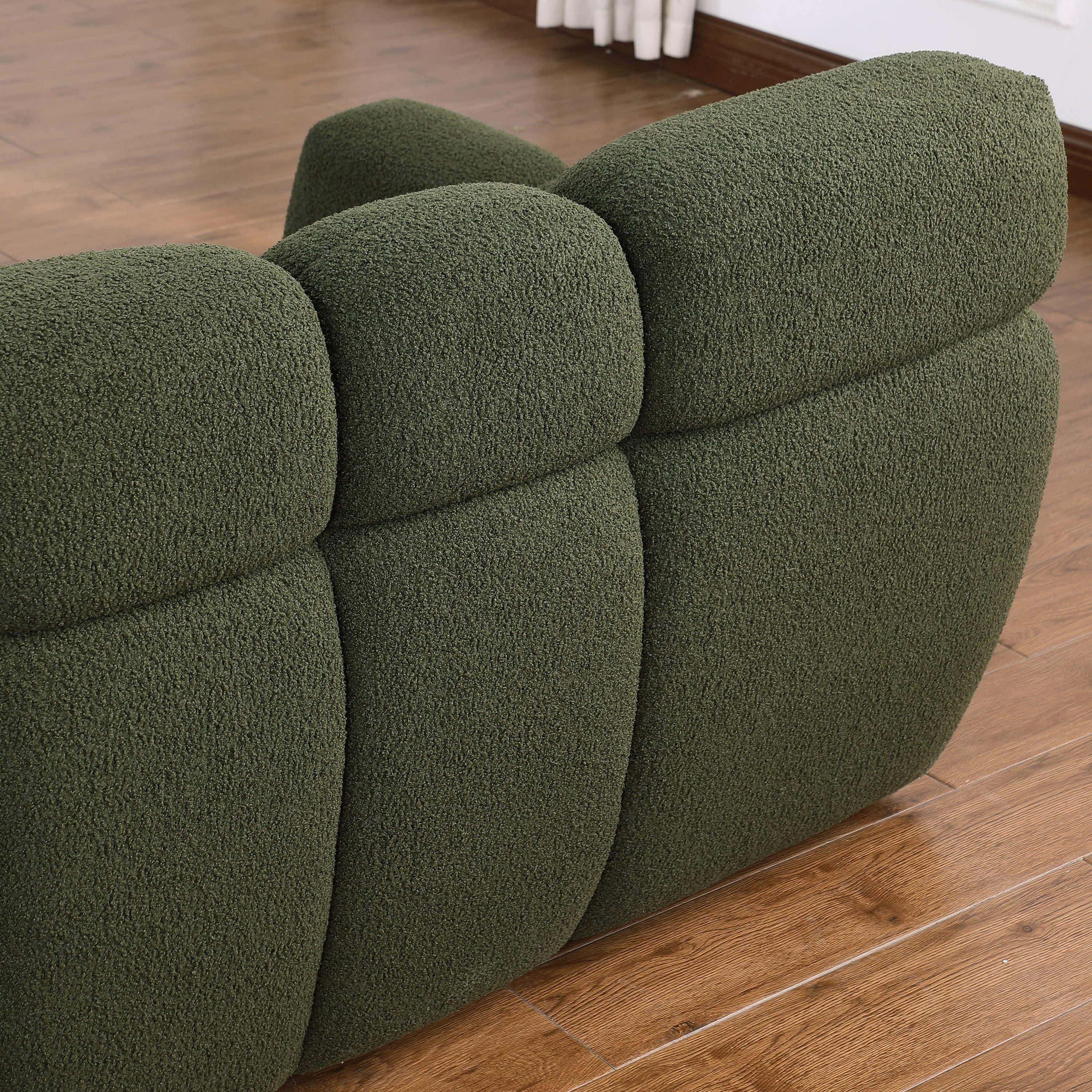 sofa and loveseater ,human body structure for USA people,  marshmallow sofa,boucle sofa ,OLIVE GREEN BOUCLE