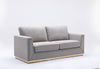 Valin Gray Linen Sofa for Living Room, Meeting Room and Small Apartment