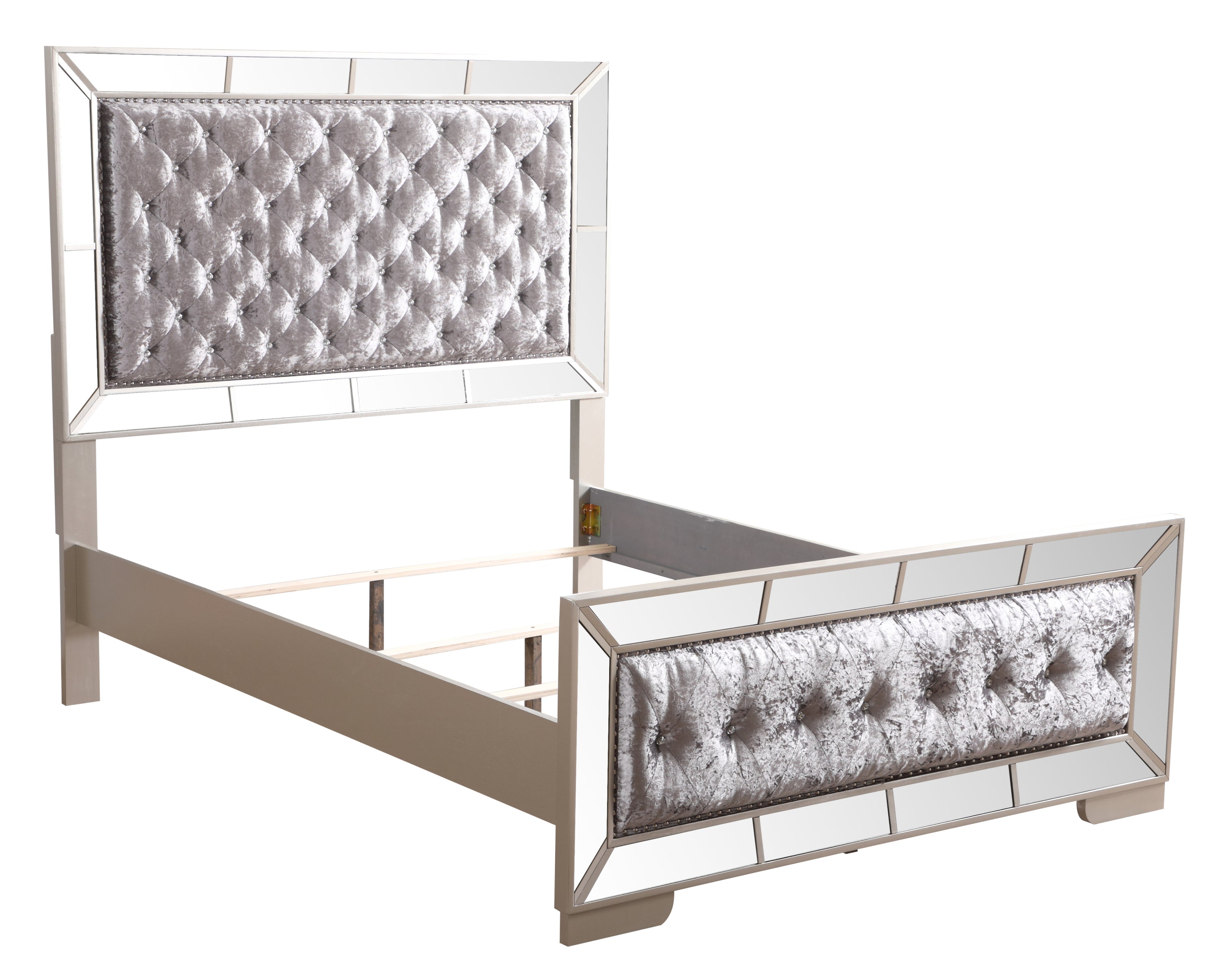 Stylish Silver Champagne Full Bed