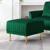 Ottoman Bench for big sofas or Living room Sofas Green Velvet