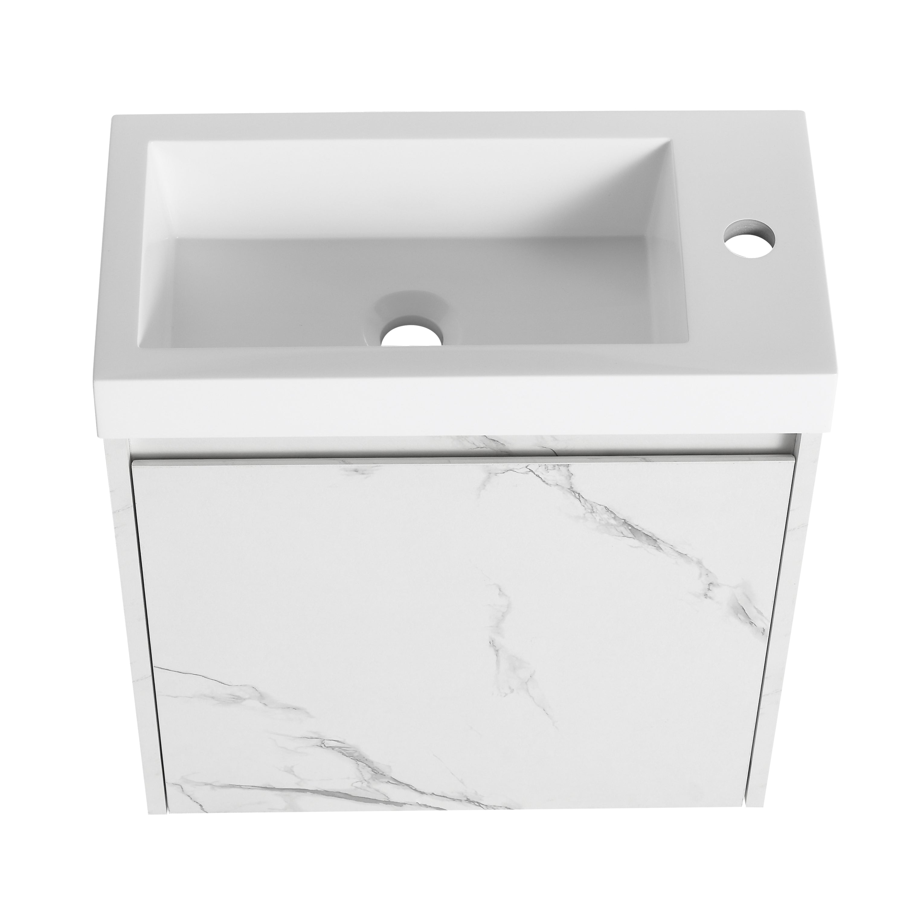 20'' Floating Wall-Mounted Bathroom Vanity with Resin Sink & Soft-Close Cabinet Door