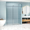 Frameless Sliding Shower Door 60" W x 76" H, Soft-Close