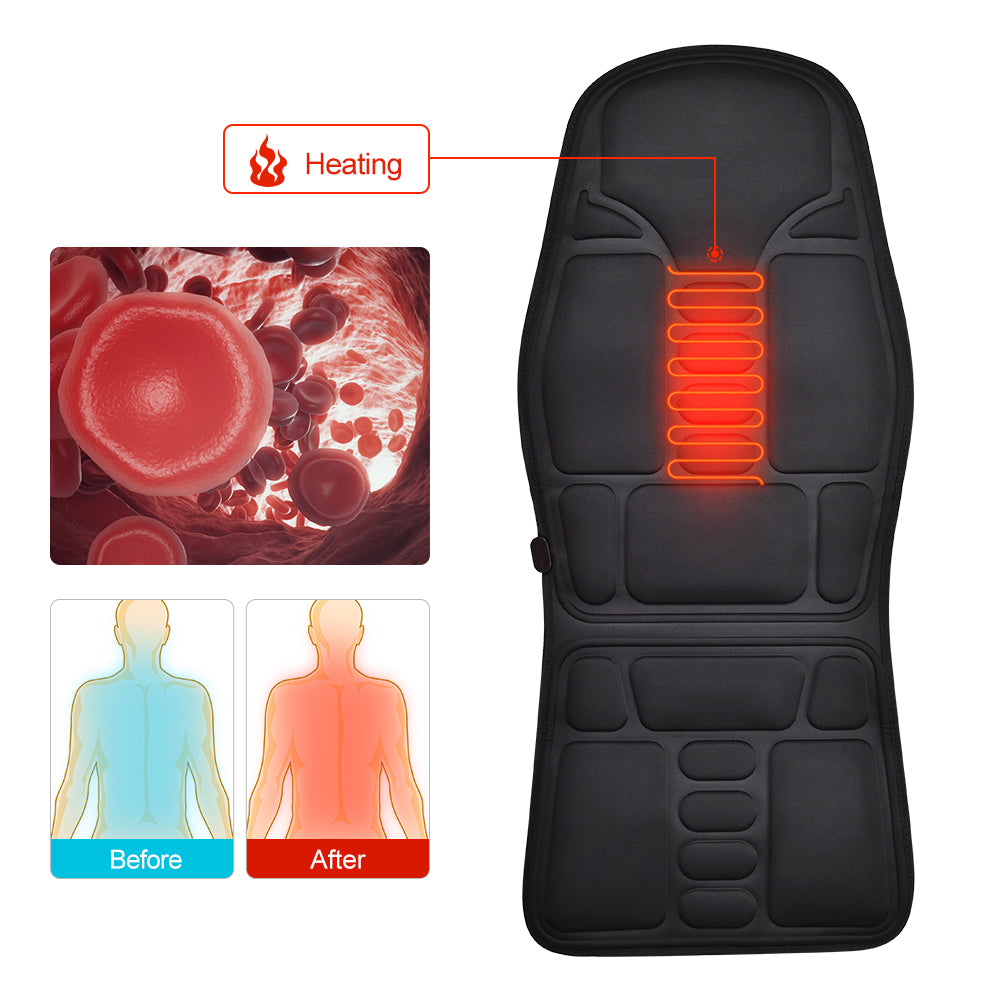 Electric Heating Vibrating Massager Chair Pad