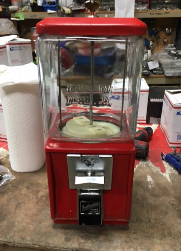 Northwestern Model 60 Style Glass Gumball Machine, 1-Cent Vend