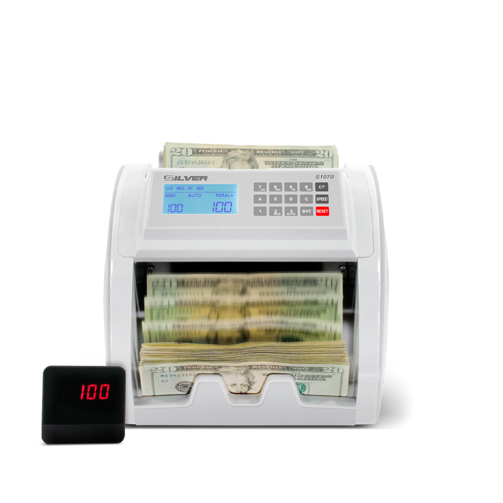 AccuBANKER S1070 portable bill counter front view