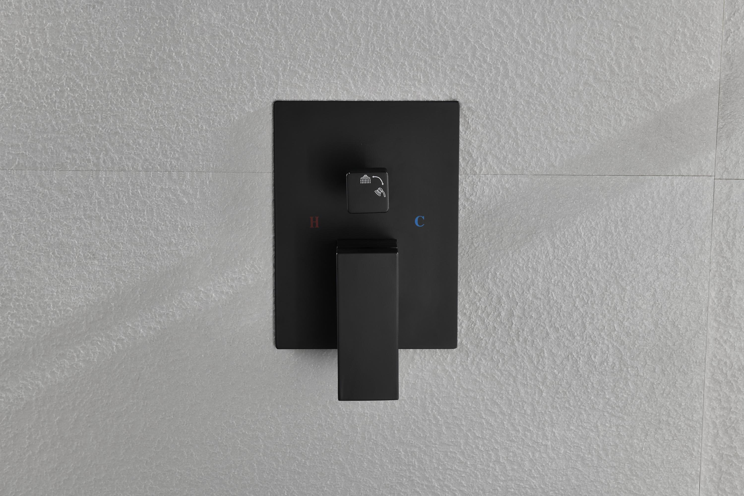 2 Way Outlet Function Solid Brass Shower Diverter Valve Mixer Rough-In Shower Handle Valve Kit Replacement