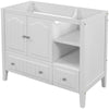 36" Bathroom Vanity Base Only, Solid Wood Frame and MDF Boards, White