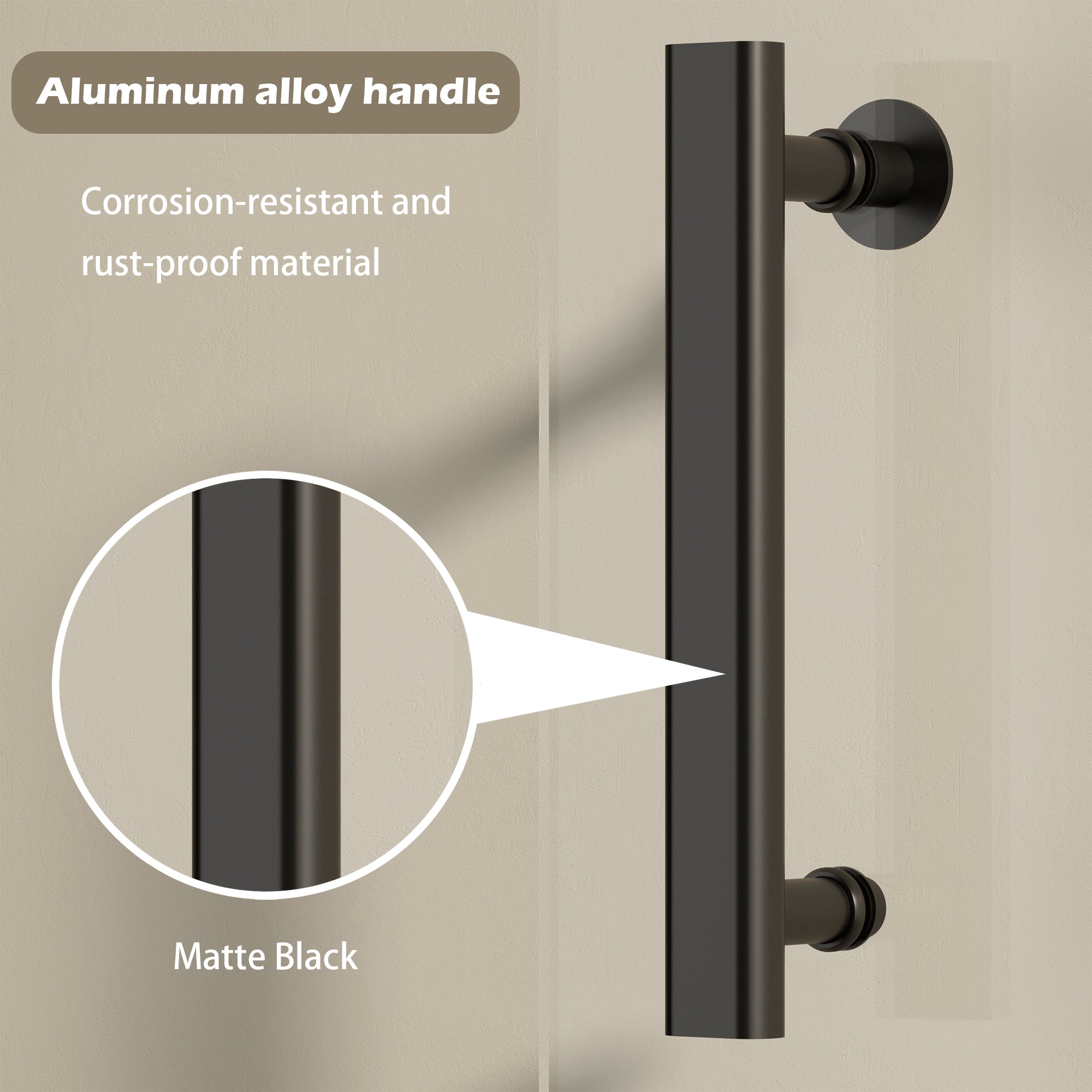 31-43 x 72 in Pivot Shower Door - 31-33 x 72 in / Matte Black view 3