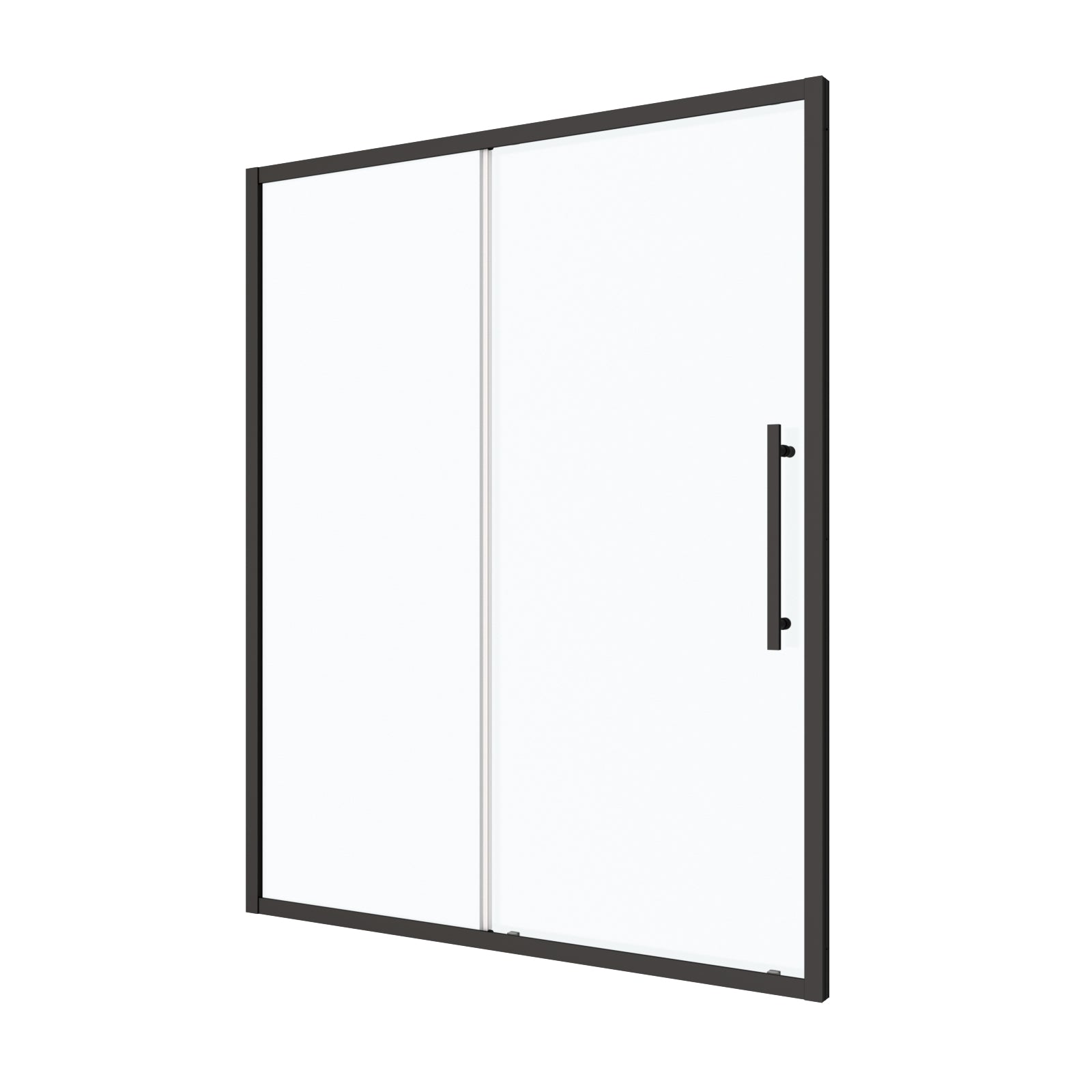 56"-60"W x 72"H sliding shower door, sliding door, with 1/4" tempered glass and Matted Black finish 6072