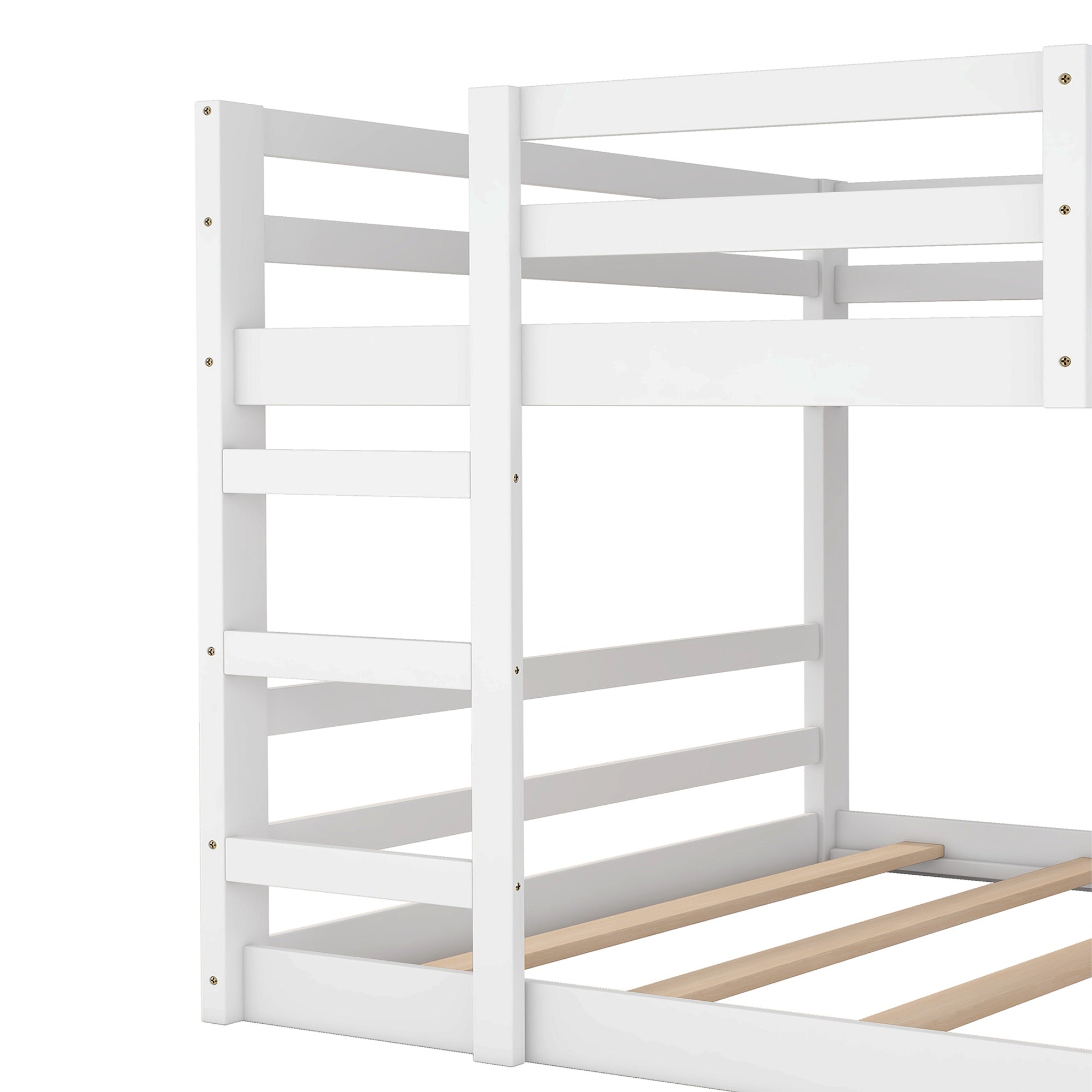 Full Over Full Bunk Bed with Ladder, White (OLD SKU:WF282788AAK)