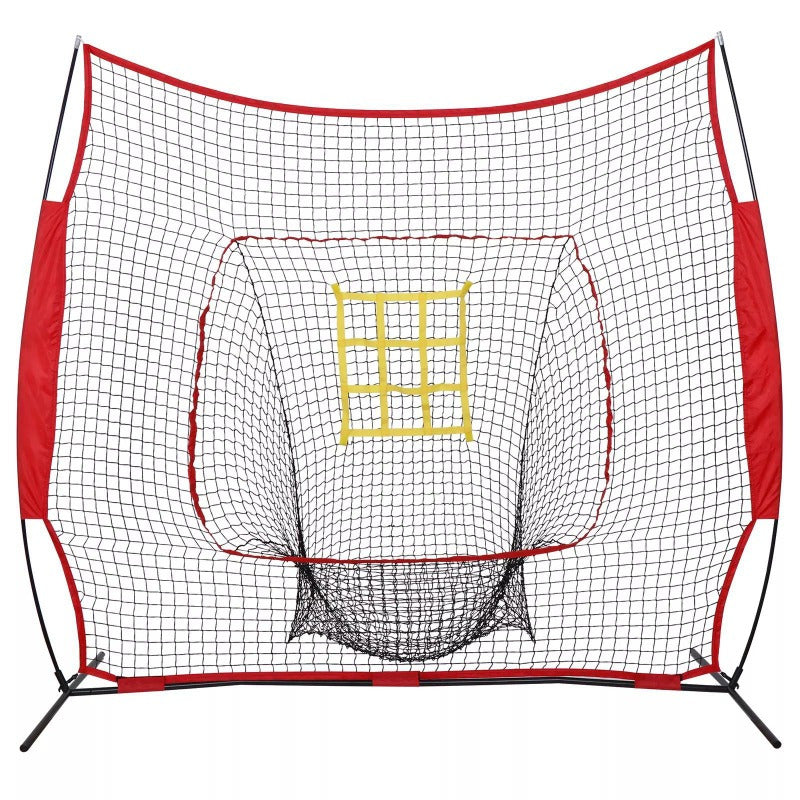 7FT x 7FT Baseball Net Softball Practice Hitting Batting Training Aid W/Bag