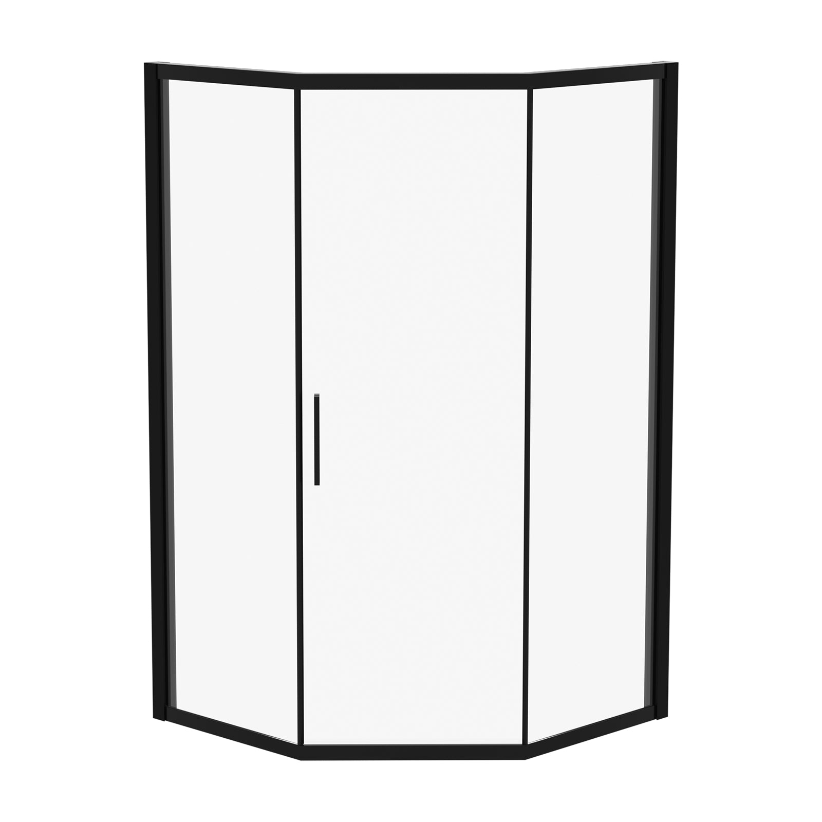 42 x 76 in Diamond Corner Shower Door - 42 x 76 in / Matte Black view 2