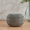 Yuny Knitted Cotton 20 x 20 Round Pouf