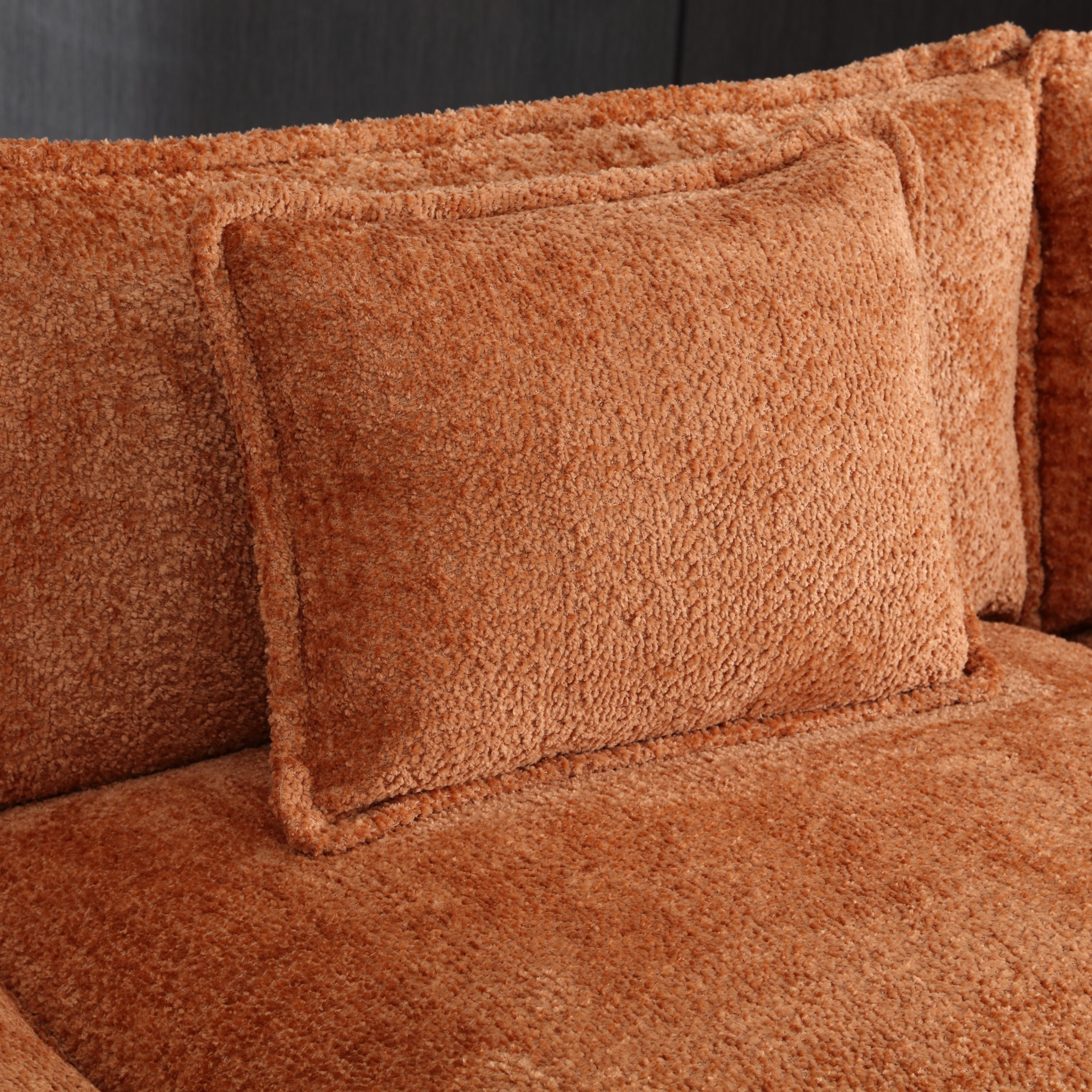 Modern Large boucle Fabric L-Shape Sectional Chenille fabric, movable pedals, detachable armrests, oversized three-seat Sofa