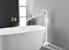 Floor Mount Bathtub Faucet Freestanding Tub Filler Standing High Flow Shower Faucets Shower Mixer Taps Swivel Gooseneck Spout with Cylinder Handheld