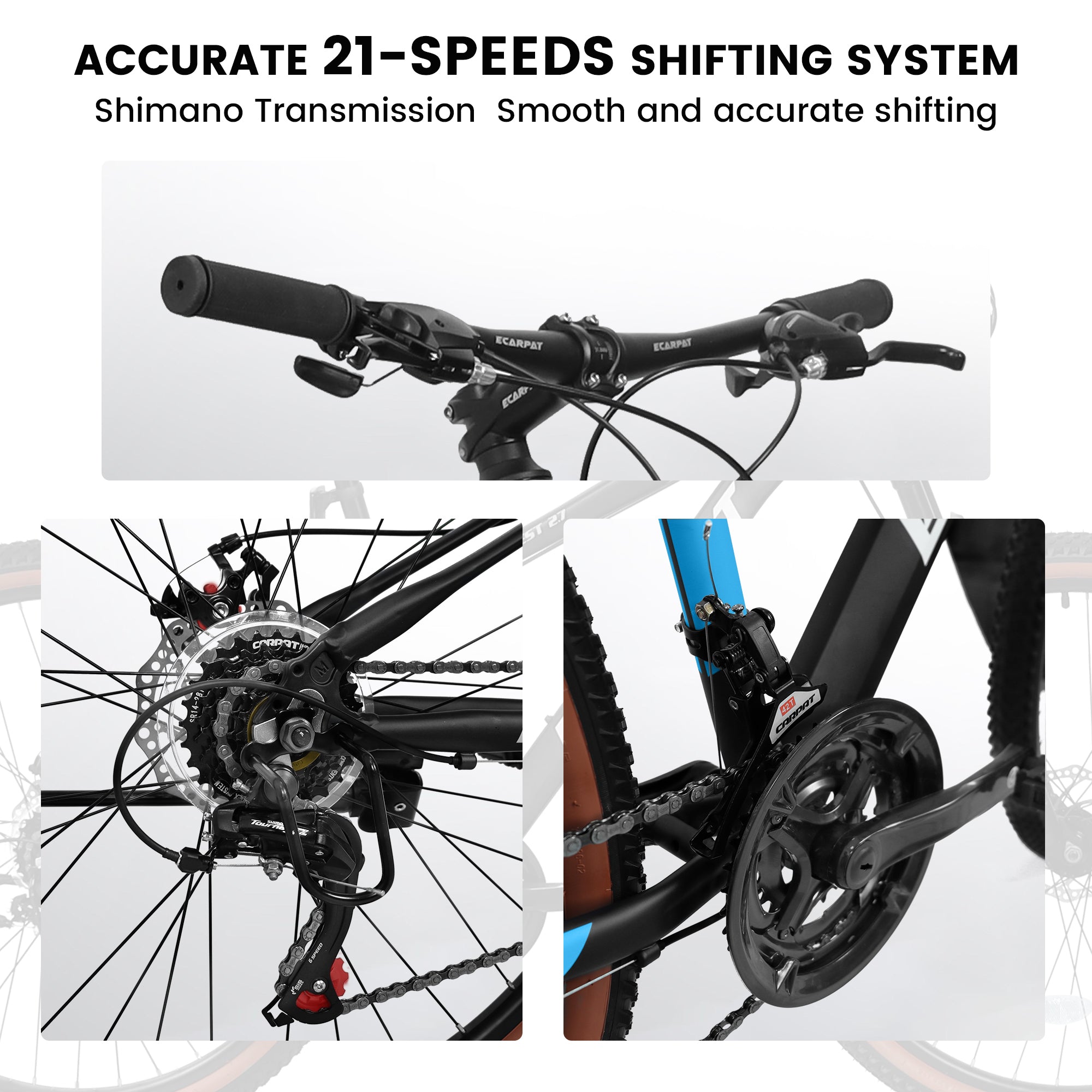 A27302 27 inch wheel mountain bike, 21-speed disc brake trigger transmission, aluminum frame unisex mountain bike