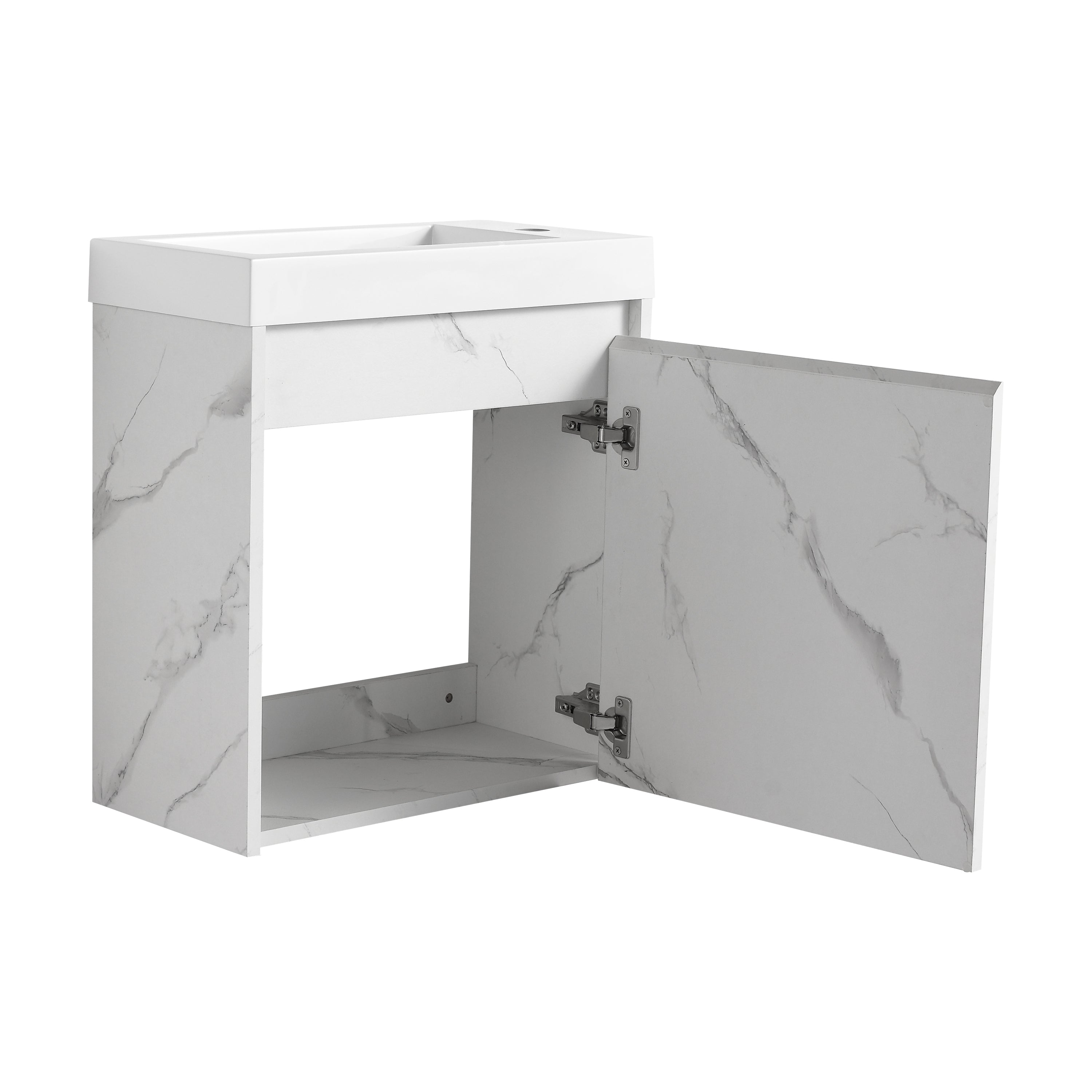 20'' Floating Wall-Mounted Bathroom Vanity with Resin Sink & Soft-Close Cabinet Door