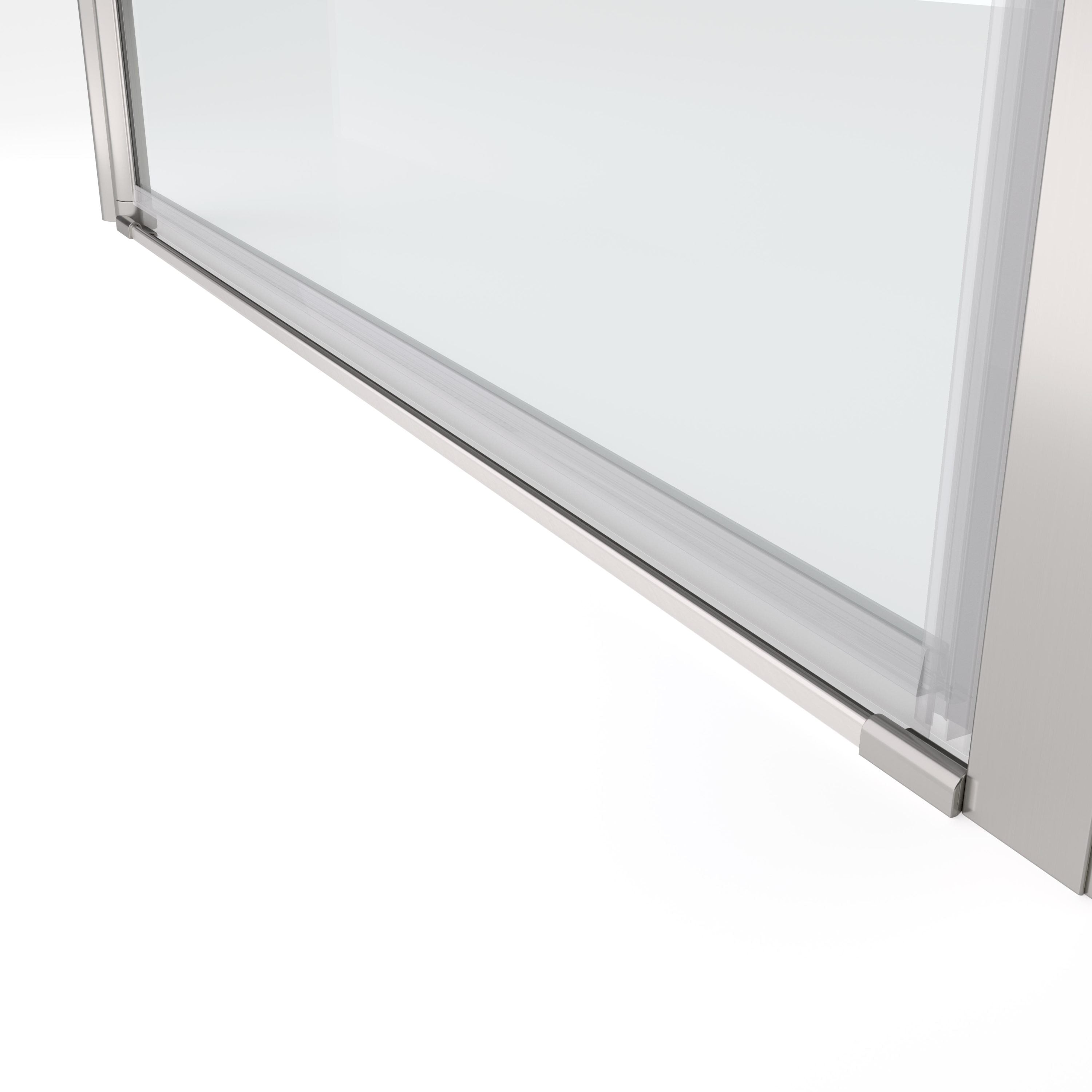 Adjustable Pivot Shower Door: 30"W x 72"H, 1/4" Tempered Glass