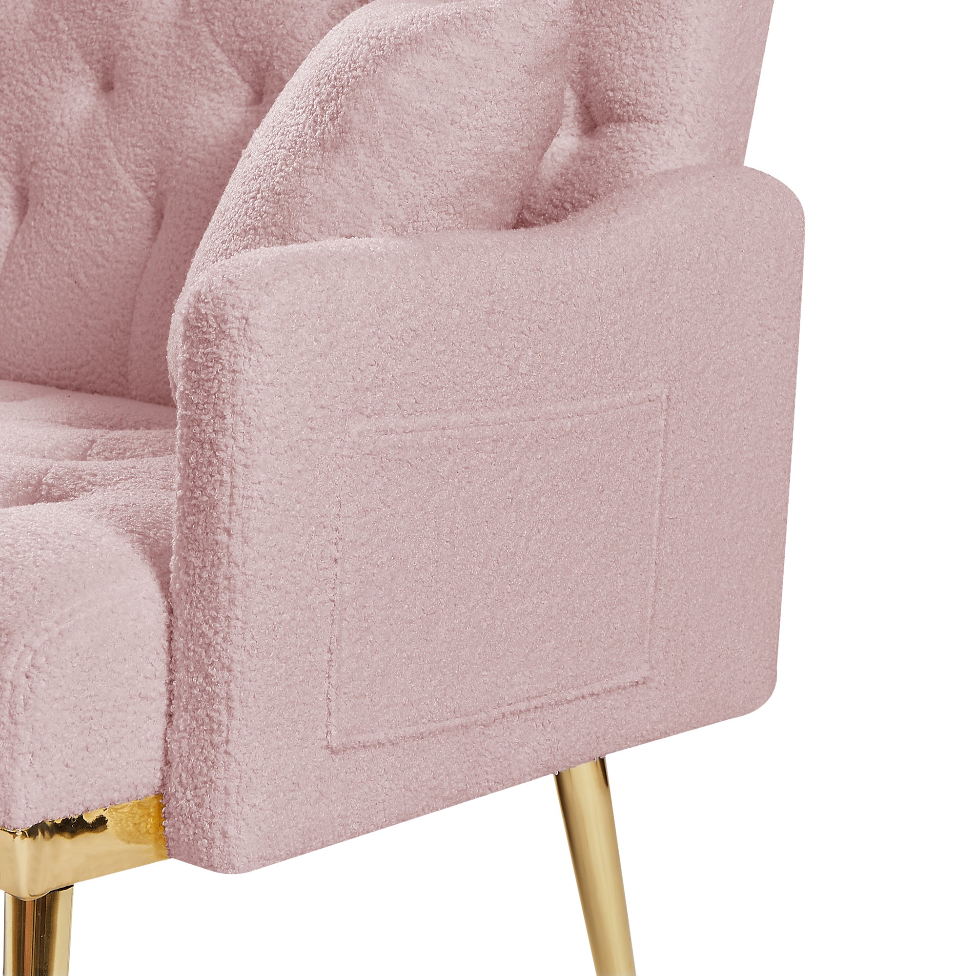 PINK TEDDY FABRIC  2 SEATER SOFA