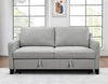 69"3 in 1 Convertible Queen Sleeper Sofa Bed, Modern Fabric Loveseat Futon Sofa Couch w/Pullout Bed, Small Love Seat Lounge Sofa w/Reclining Backrest, Furniture for Living Room, Light Gray