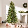 6.5ft Artificial Christmas Tree Prelit PE&PVC with Metal Stand,450 Bi-Colour LED Lights,1791 Branch Tips Green Everett Balsam Tree Easy Assembly for Indoor,Home 50 x 50 x 90 inches