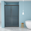 48 x 76 in Double Sliding Glass Shower Door - 48 x 76 in / Matte Black view 1