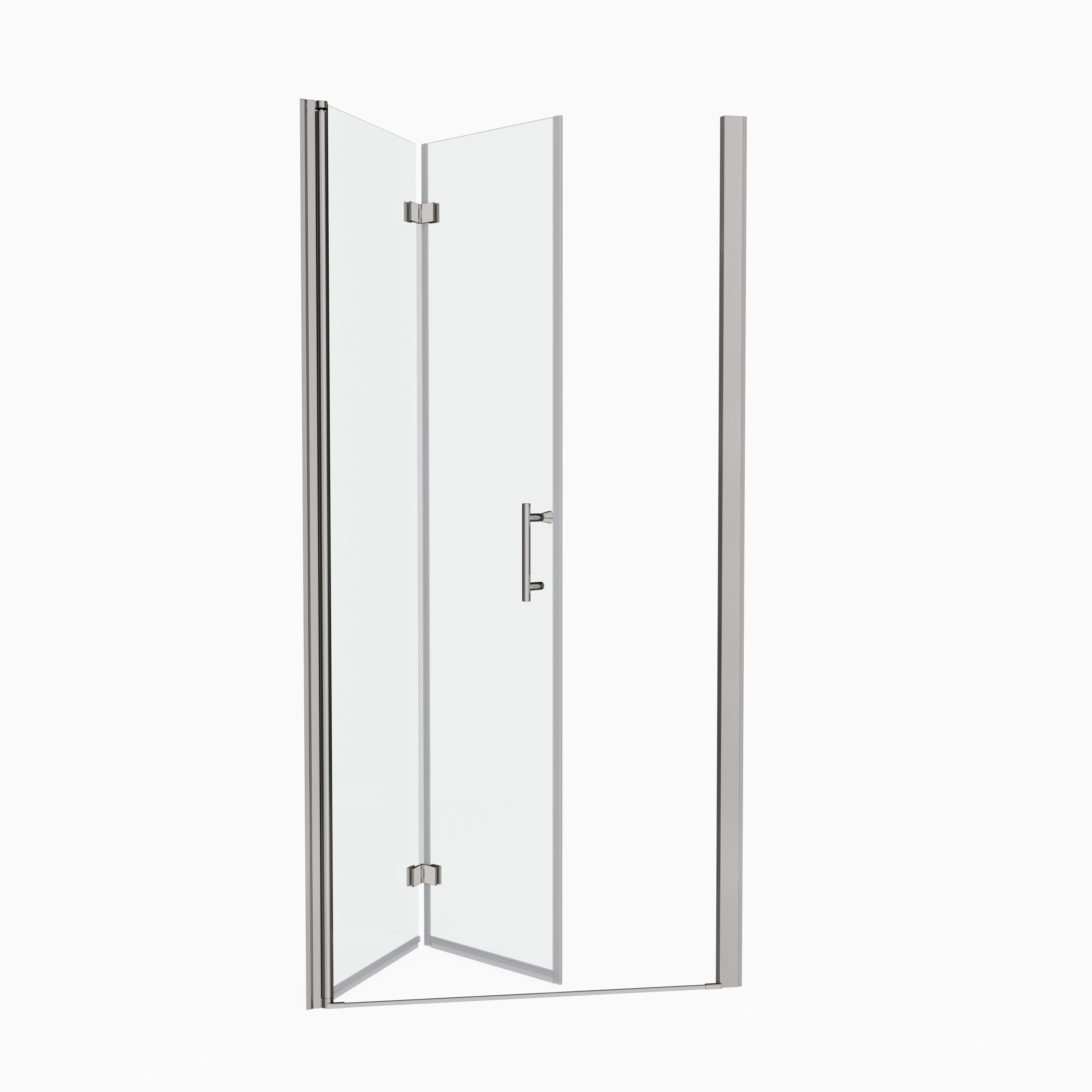 (32"W x 72"H)1 3/8", (34"W x 72"H)1 3/8", (36"W x 72"H)1 3/8" Universal pivot shower door, with 1/4" tempered glass