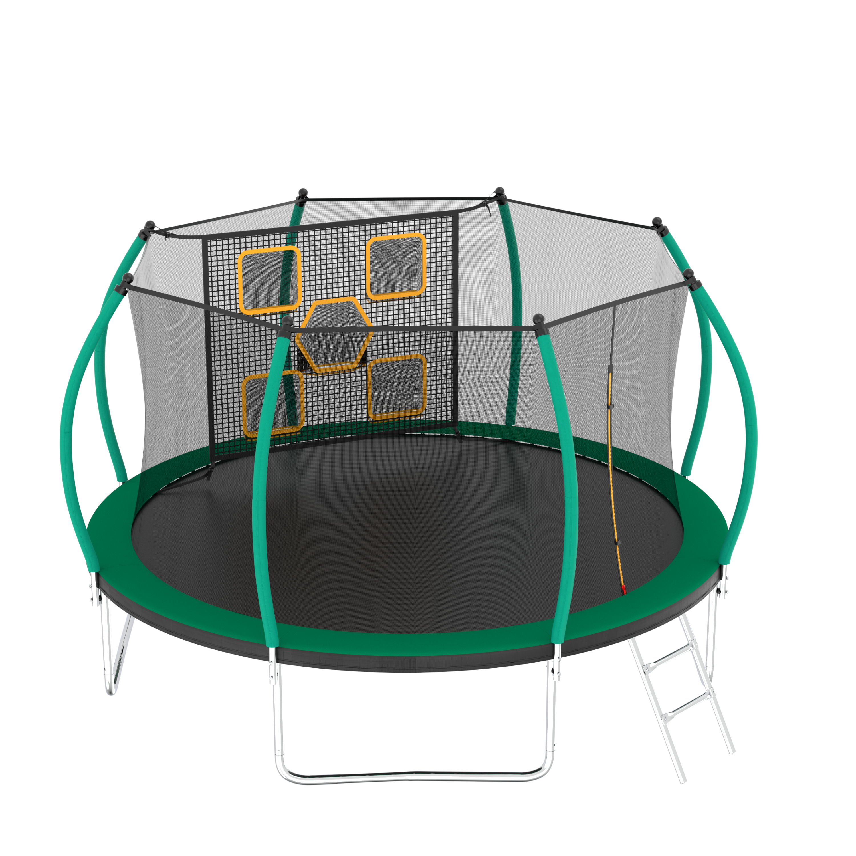 12FT Trampoline, Outdoor Trampolines for Kids and Adults, Recreational Trampoline with Enclosure Net & Ladder, Round Trampoline ASTM Approved