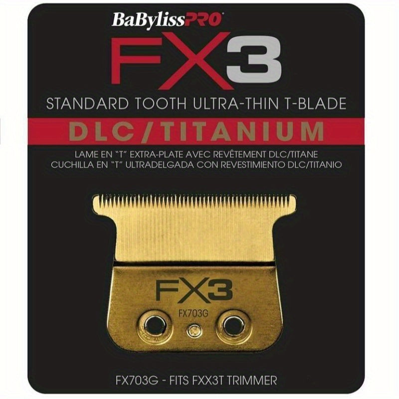 Tooth Ultra Thin T-Blade BaByliss PRO FX703G Gold Fits FXX3T Trimmer NEW