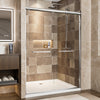 50-60 x 72 in Chrome Aluminum Double Sliding Shower Door - 50-54 x 72 in / Chrome view 1