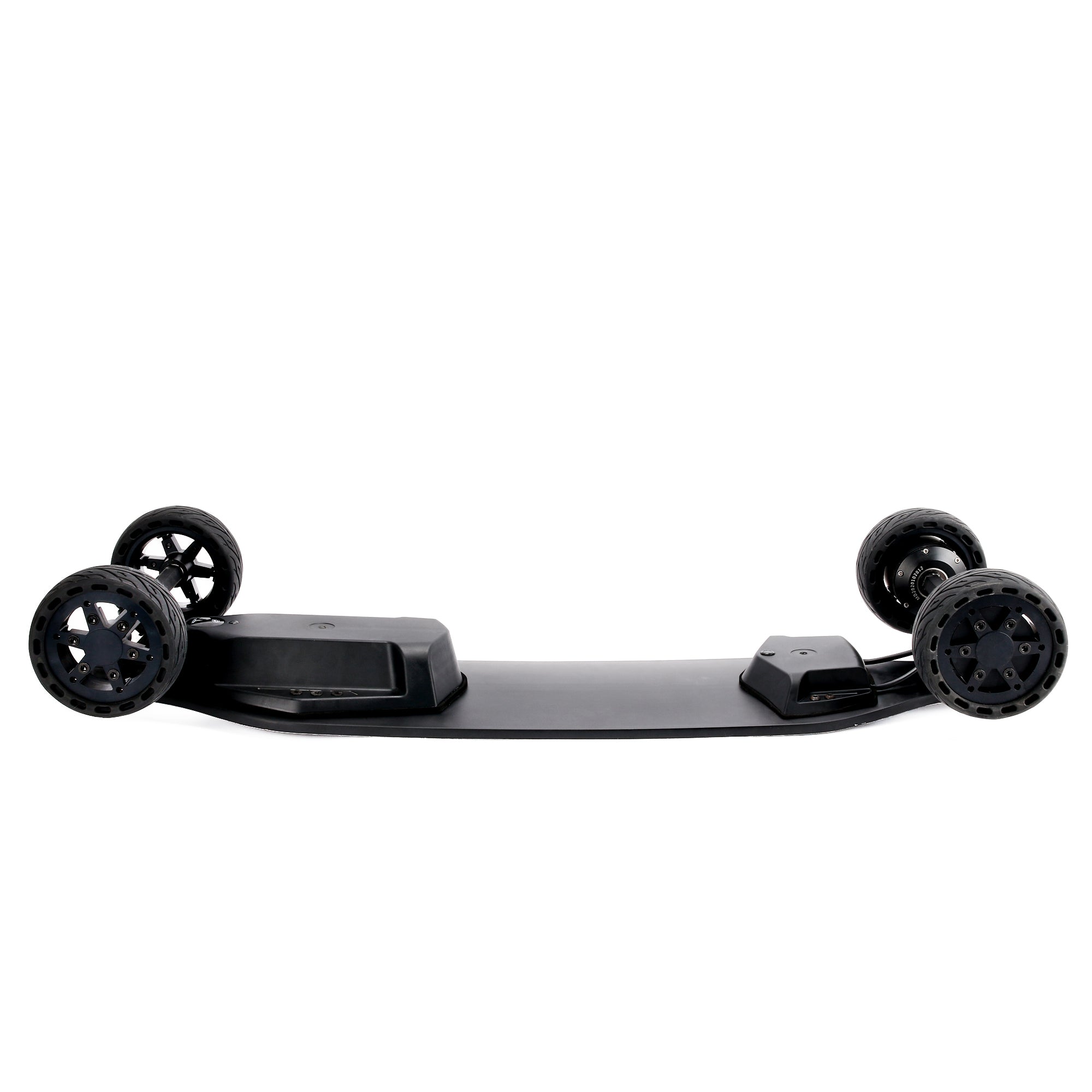 All terrain dual 1000*2 hub motor electric skateboard with 32mph max speed,25miles range,9600mah battery.