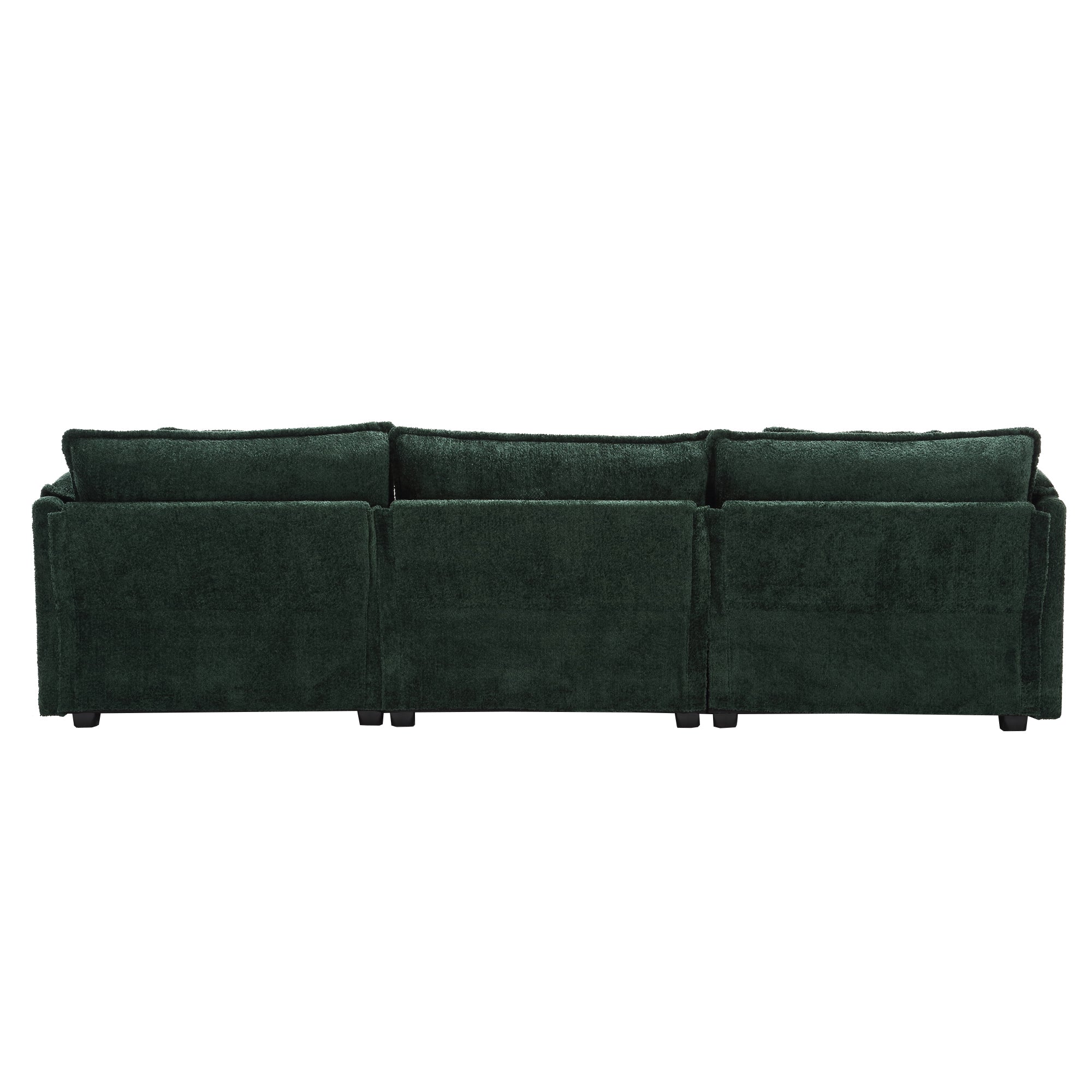 Modern Large boucle Fabric L-Shape Sectional Chenille fabric, movable pedals, detachable armrests, oversized three-seat Sofa