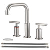 8 in. Widespread Double Handle Bathroom Faucet with Pop Up Drain in Brushed Nickel