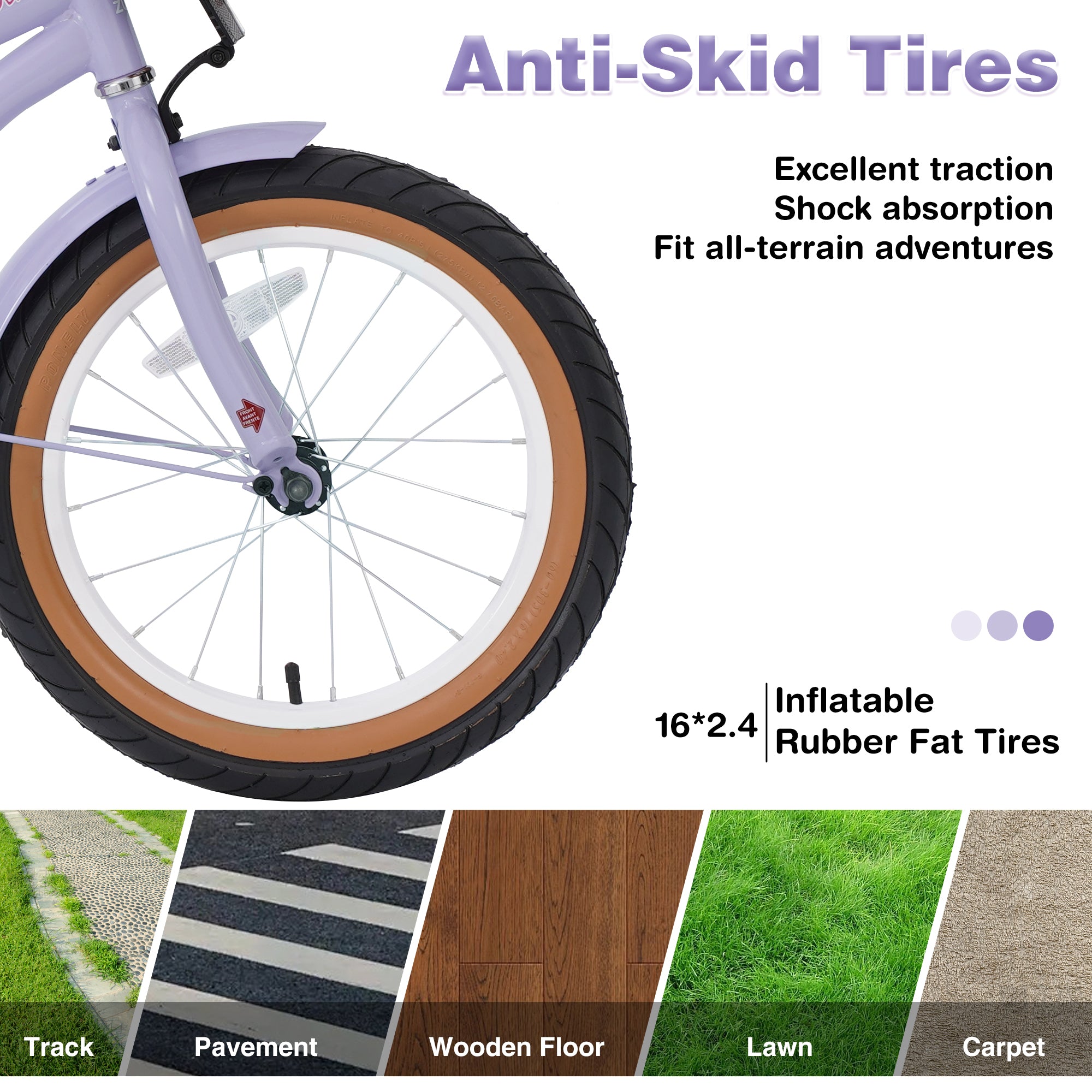 Multiple Colors,Girls Bike for4-7 Years Old Kids,16 inch  wheel ,Training Wheels Included