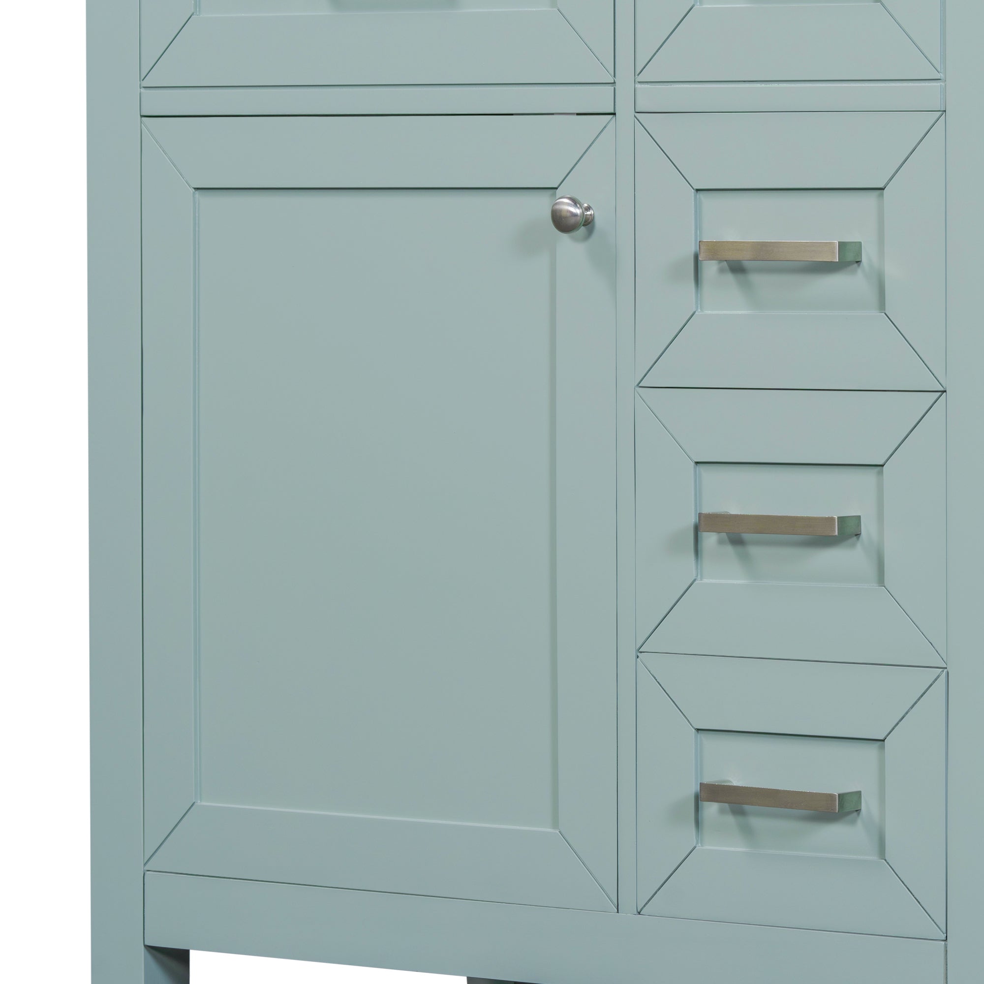 30" Bathroom Vanity with Sink Combo, Green Bathroom Cabinet with Drawers, Solid Frame and MDF Board (Old Sku:N725S999222F)