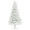 HOMCOM 6ft Tall Artificial Christmas Tree, Unlit Xmas Tree with 1000 Branch Tips, Auto Open, Steel Base, Holiday Décor for Home Office, White