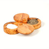 2 Compartment Salt Box Double Salt Keeper, Handmade From Olive Wood